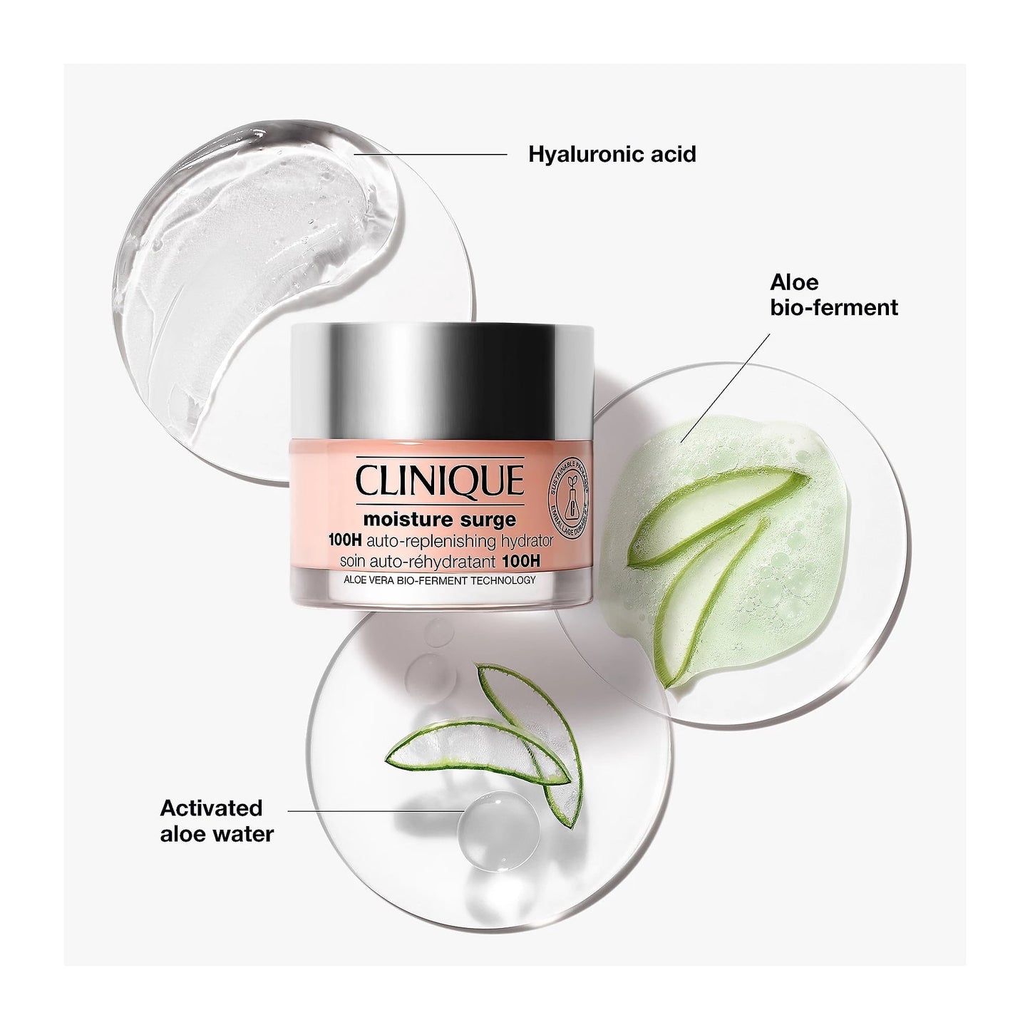 Moisture Surge 100H Auto-Replenishing Hydrator - Lightweight Gel-Cream for Deep Hydration and Radiant Skin (125ml / 4.2oz)