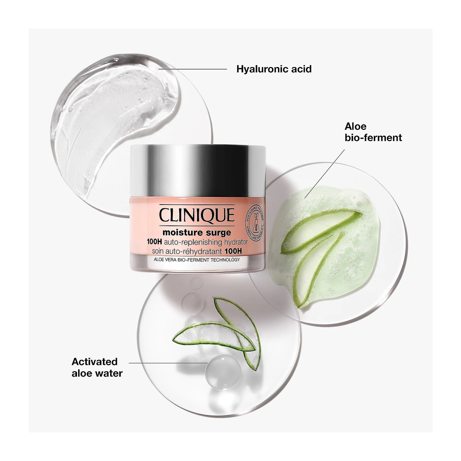 Moisture Surge 100H Auto-Replenishing Hydrator - Lightweight Gel-Cream for Deep Hydration and Radiant Skin (125ml / 4.2oz)